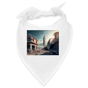 Erdbeben-Überlebende im Weltraum - Futuristisches - Bandana - Weiß - Vorne