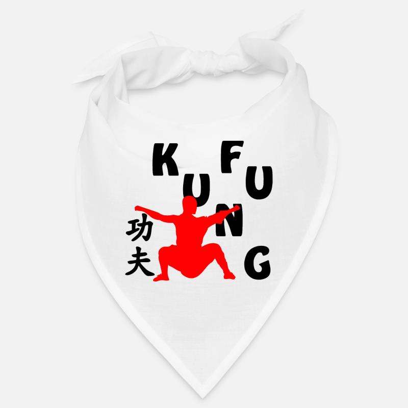 Shaolin Mönch Schattenfigur - Bandana - Weiß