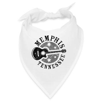 Memphis, Tennessee, Gitarre - Bandana - Weiß - Vorne