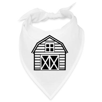 Transparentes Schattenbild mit Farmlogo - Bandana - Weiß - Vorne