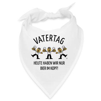 Vatertag – Bier Im Kopf (Karikatur Tanz / 3C / B) - Bandana - Weiß - Vorne