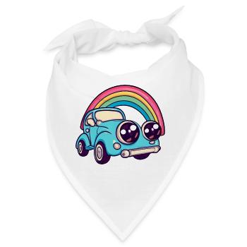 car rainbow - Bandana - Weiß - Vorne