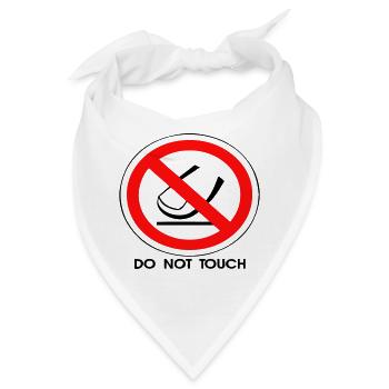 Nicht berühren - Bandana - Weiß - Vorne