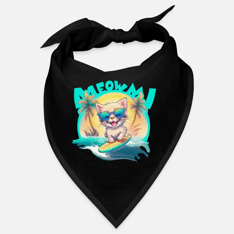 Chaton Surfeur Bandana