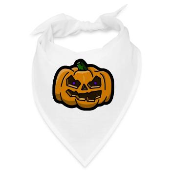 Halloween Pumpkin - Bandana - Weiß - Vorne