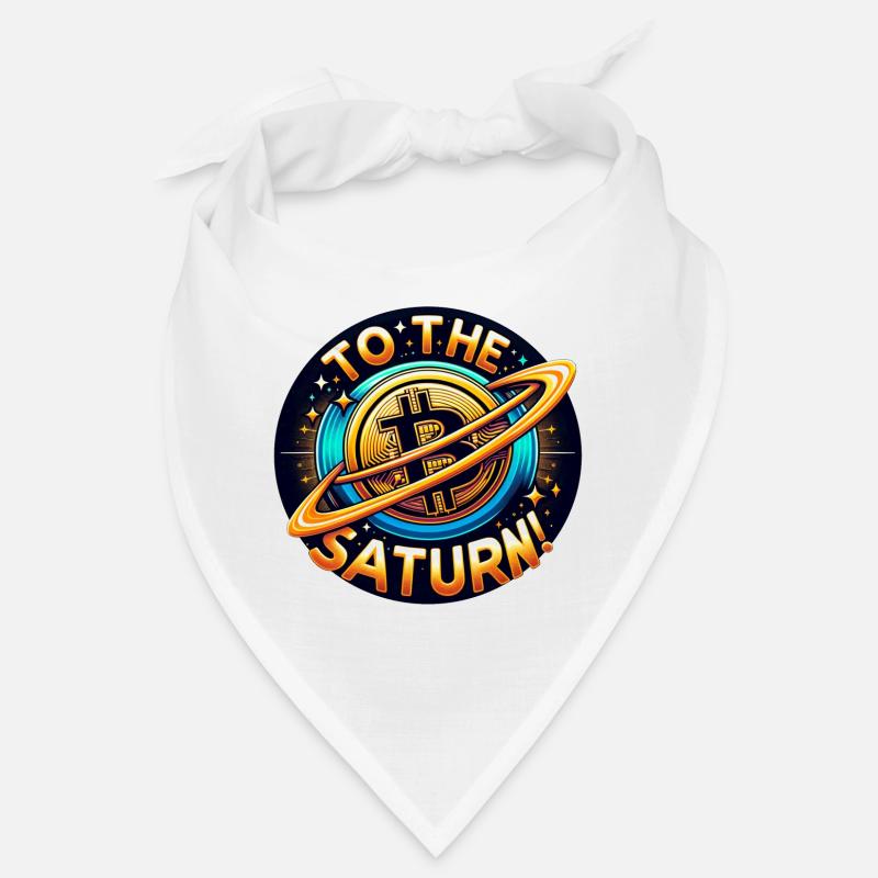 Crypto BTC à Saturne ! - Bandana - blanc