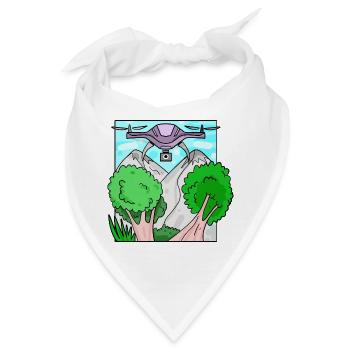 Drone Drohne Drohnen - Bandana - Weiß - Vorne