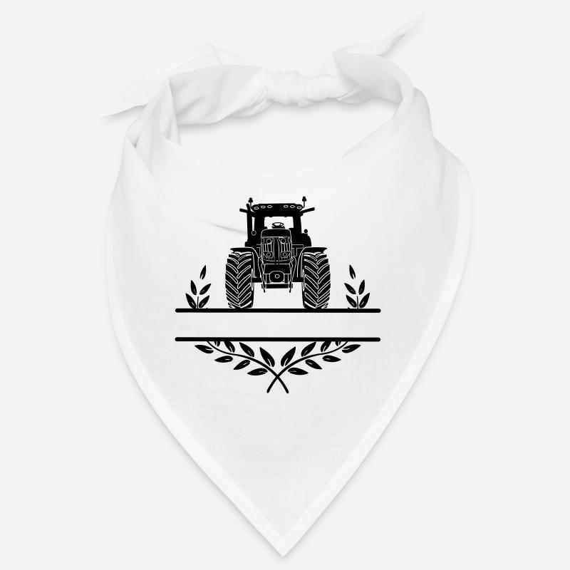 Tractor and laurel wreath with space for text Bandana