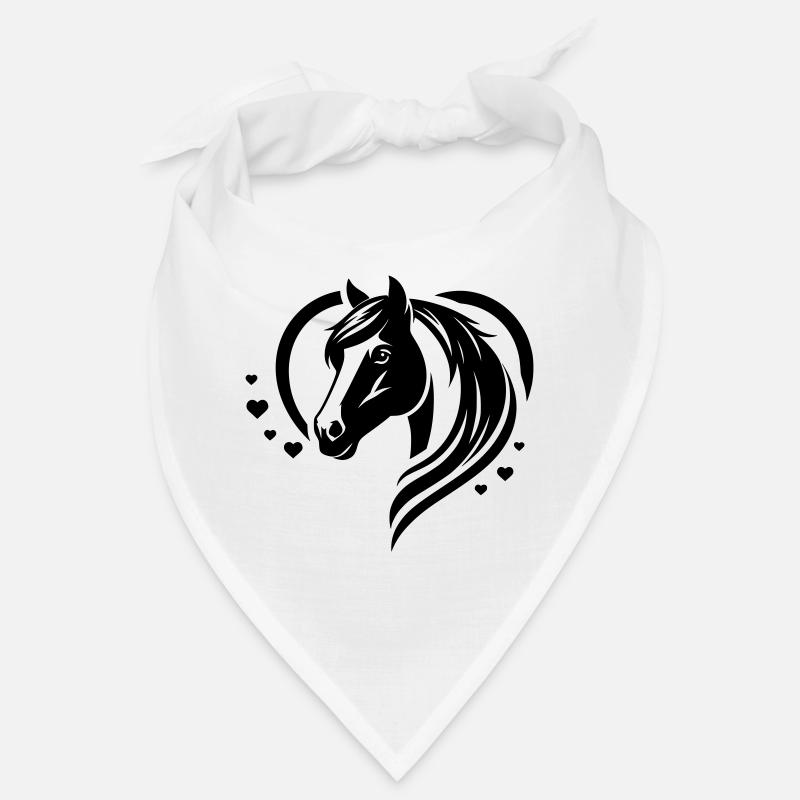 Pferdekopf Herz Bandana