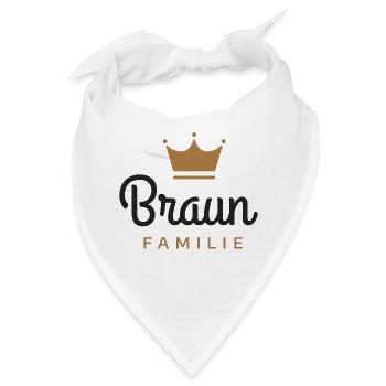Braun-Familie - Bandana - Weiß - Vorne