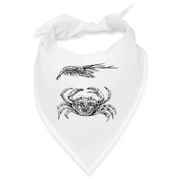 Krabbe & Shrimps - Schalentierpower - Bandana - Weiß - Vorne