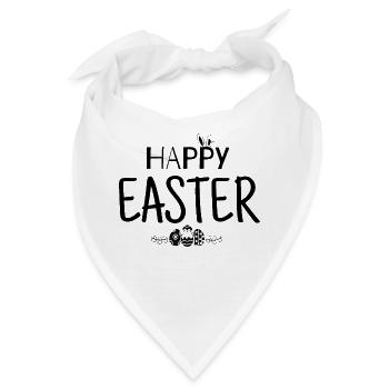 Happy Easter - Bandana - Weiß - Vorne