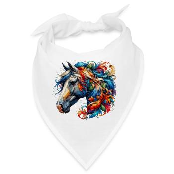 Pferd - Bandana - Weiß - Vorne