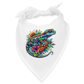 Gecko - Bandana - Weiß - Vorne