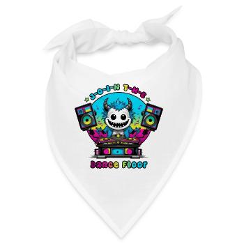 Disco Monster - Bandana - Weiß - Vorne