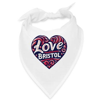 Ich liebe Bristol - Bandana - Weiß - Vorne