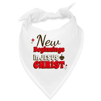 Neuanfänge in Jesus Christus - Bandana - Weiß - Vorne