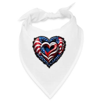 Das Herz - Bandana - Weiß - Vorne