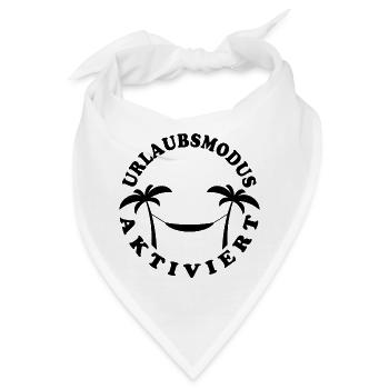Palmen Hängematte - Urlaubsmodus aktiviert - Bandana - Weiß - Vorne