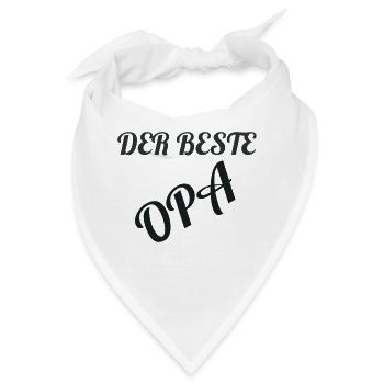 Der beste Opa - Bandana - Weiß - Vorne