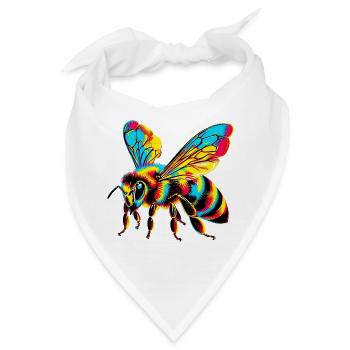Biene - Bandana - Weiß - Vorne