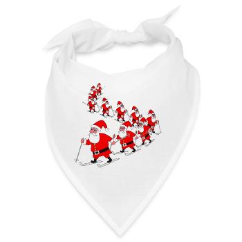 Weihnachten Weihnachtsmann Parade - Bandana - Weiß - Vorne