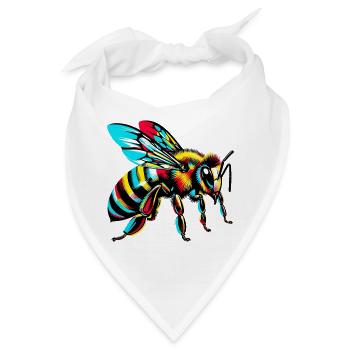 Biene - Bandana - Weiß - Vorne