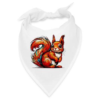 Eichhörnchen - Bandana - Weiß - Vorne