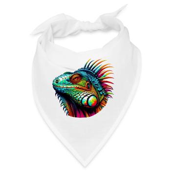 Leguan - Bandana - Weiß - Vorne