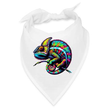 Chamäleon - Bandana - Weiß - Vorne