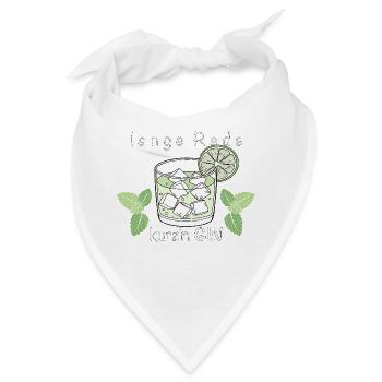 Erfrischender Gin – stilvolles Glas mit Minze und - Bandana - Weiß - Vorne