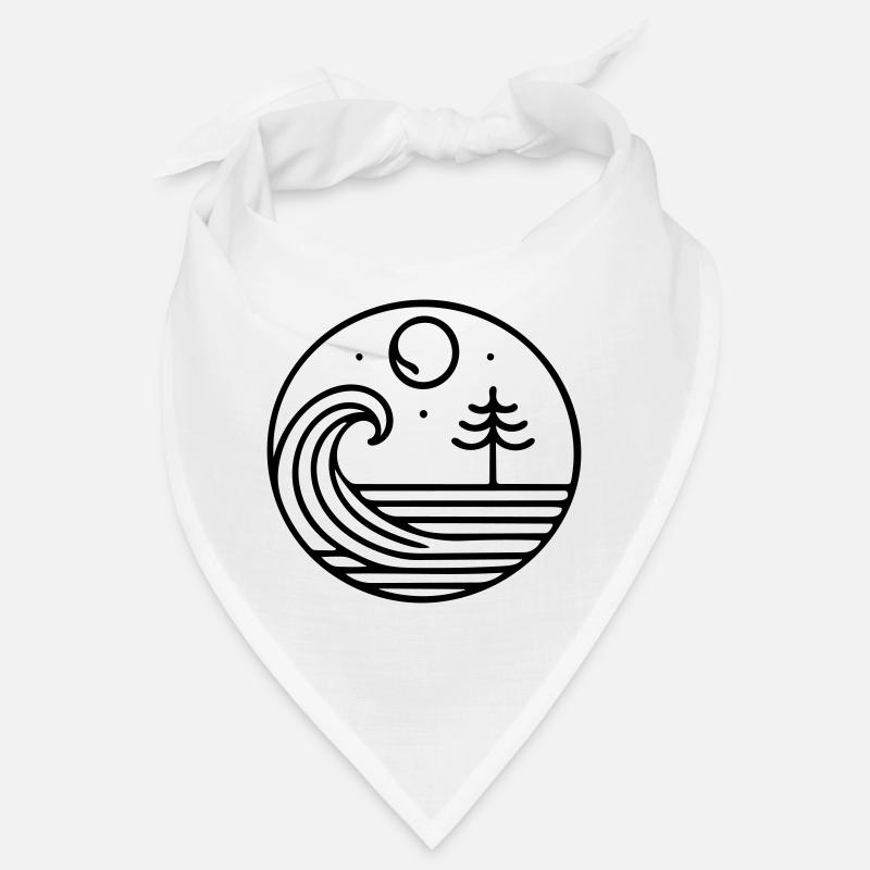 Nature in harmony – wave and moon in circulation Bandana