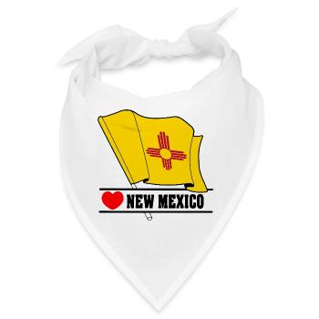 Flagge New Mexico Herz New Mexico - Bandana - Weiß - Vorne