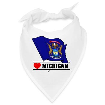 Hinweis Michigan Herz MICHIGAN - Bandana - Weiß - Vorne