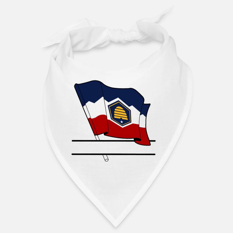 Flag Utah text banner Bandana