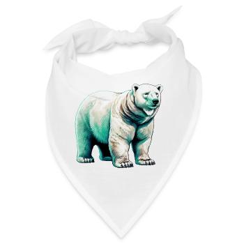 Weißer Eisbär - Bandana - Weiß - Vorne