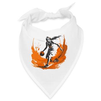 Basketballspielerin - Bandana - Weiß - Vorne