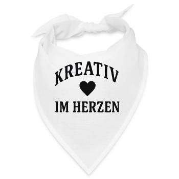 Herz Kreativ - Bandana - Weiß - Vorne