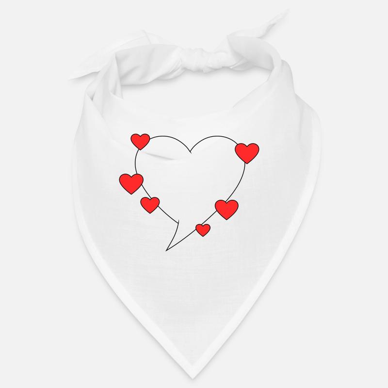 Sprechblase mit Herzen Bandana