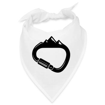 Karabiner und Berge – Einfach Klettern - Bandana - Weiß - Vorne