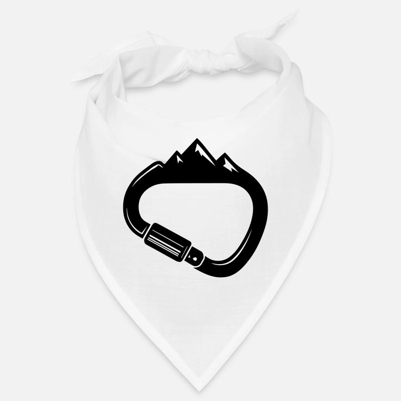 Karabiner und Berge – Einfach Klettern - Bandana - Weiß