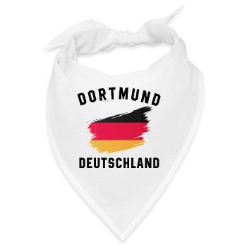 Deutsche Flagge Künstlerischer Pinseleffekt - Bandana - Weiß - Vorne
