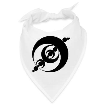 Kosmisches spiralförmiges Kornkreis-Design - Bandana - Weiß - Vorne