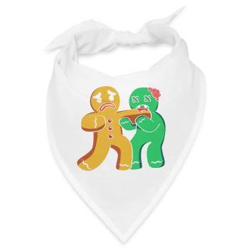 Lebkuchenmann Weihnachten Gingerbread Lebkuchen - Bandana - Weiß - Vorne