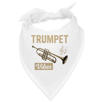 Malerischer Trompeten-Design mit Vibe - Bandana - Weiß - Vorne