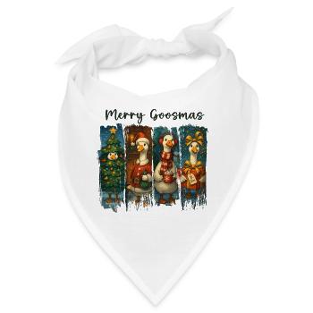 Festliche Gänsegeschichten Weihnachtsmuster - Bandana - Weiß - Vorne