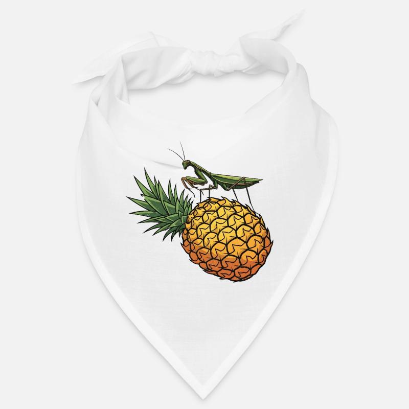 Pineapple with grasshopper illustration Bandana