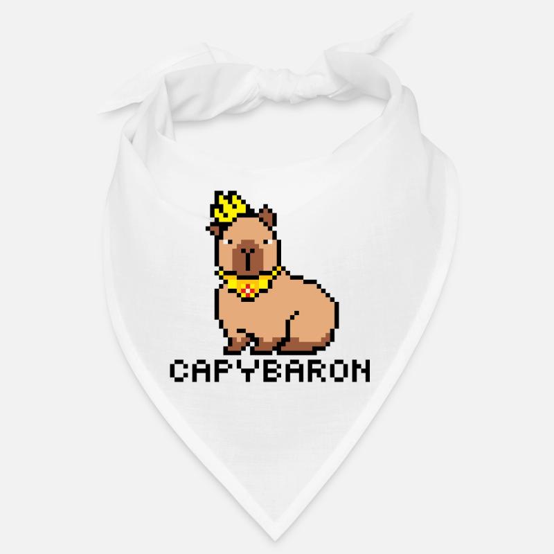 Capybaron PixelArt - Bandana - blanc