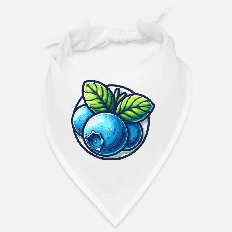 Myrtilles éclatants et feuilles Bandana