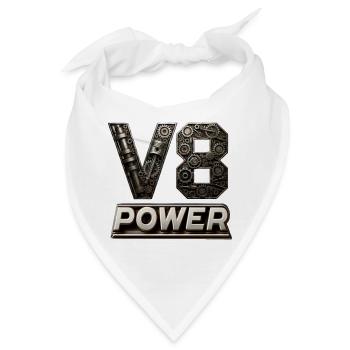 V8-Leistung - Bandana - Weiß - Vorne